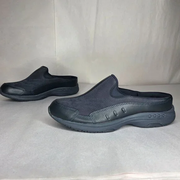 Easy Spirit Women's Travel Time Navy Slip-On Walking Sneaker Mule - Picture 2 of 6